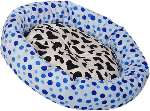 ERINGOGO Thickened Round Plush Pet Bed Cushion Soft Plush Dog Sleeping Cushion 40cm Warm Cat Mat for Small Pets Indoor Use Style in Kuwait