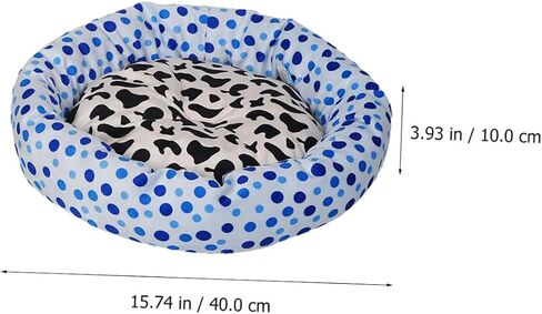 ERINGOGO Thickened Round Plush Pet Bed Cushion Soft Plush Dog Sleeping Cushion 40cm Warm Cat Mat for Small Pets Indoor Use Style in Kuwait