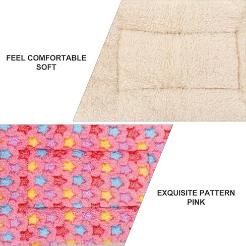 HOMSFOU Dog Sleeping Cushion Thickened Warm Pet Nest Cushion for Winter, Soft Pink Size Cat Bed Blanket Mat for Dogs and Cats in Kuwait