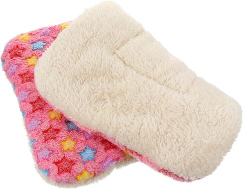 Dog Sleeping Cushion Thickened Pink Patterned Pet Nest Cushion Medium Size Warm Woolen Bed Mat for Indoor Winter Use in Kuwait