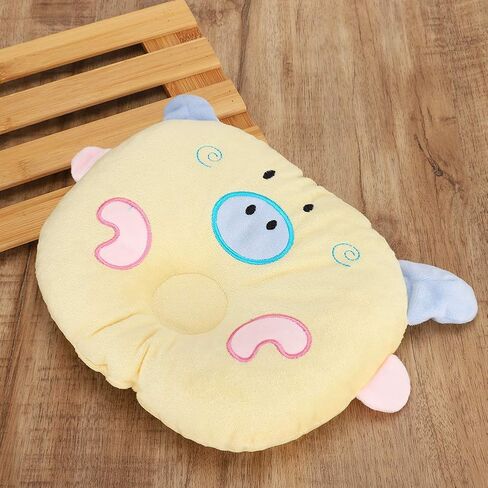 Cartoon Pig Pillow, Soft Pet Sleeping Pillow, Cute Animal Shape with Cervical Spine Protection & 3 Colors Optional, Ideal for (Pink) (Blue) in Kuwait