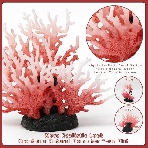 35PCS Coral Reef Aquarium Decorations Set, Ocean Style Aquarium Decor with Artificial Coral, Plants, Seashells, Anemones and Starfish for Freshwater, Saltwater and Tropical Fish Tanks in Kuwait