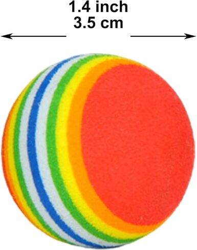 Youngever 10 Pack Cat Foam Ball Toys, Soft Rainball Ball, Interactive Toys for Indoor Cats, Kittens in Kuwait