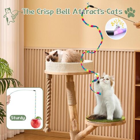 Cat Toys 40 Pack - Interactive Variety Set for Cats & Kittens with Cat Wand Toys, Feather Toys, Crinkle Balls, Springs & Silvervine Sticks to Reduce Anxiety & Destructive Behaviour in Kuwait