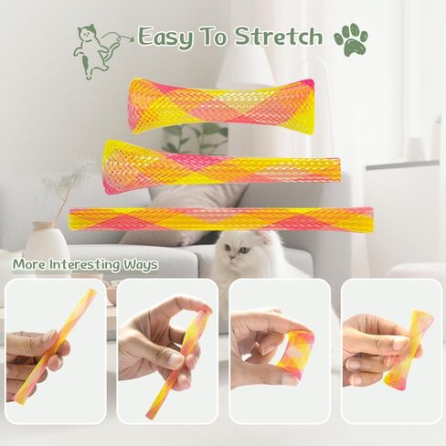 Cat Toys 40 Pack - Interactive Variety Set for Cats & Kittens with Cat Wand Toys, Feather Toys, Crinkle Balls, Springs & Silvervine Sticks to Reduce Anxiety & Destructive Behaviour in Kuwait