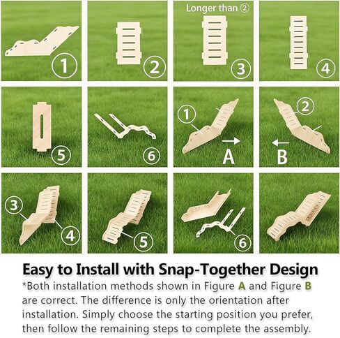 Small Size Wooden Hamster Explorer Set, Hamster Climbing Toys with Ladder, Platform, Tunnel, Hideout and Panoramic Window, Snap-Together Cage Accessories for Dwarf Hamsters Cage Enrichment in Kuwait