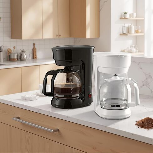Black 12-cup drip coffee maker with programmable brew function for home and office use. in Kuwait