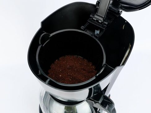 Black 12-cup drip coffee maker with programmable brew function for home and office use. in Kuwait