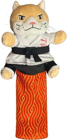 Cat Karate Kitty Wrestling Puppet with Protective Forearm Sleeve, Cat Hand Boxing Biting Puppet for Play Karate Kitten Toy Interactive with Arm Sleeve in Kuwait