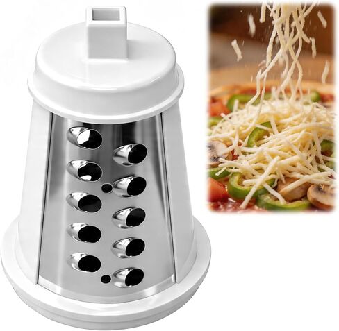 استبدال مخروط التقطيع متوافق مع Presto Salad Shooter 02910 و02980، ملحق تقطيع الجبن والخضروات، طبلة من الفولاذ المقاوم للصدأ مع قاعدة بلاستيكية متينة للبيتزا والسلطات والتاكو in Kuwait