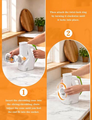 استبدال مخروط التقطيع متوافق مع Presto Salad Shooter 02910 و02980، ملحق تقطيع الجبن والخضروات، طبلة من الفولاذ المقاوم للصدأ مع قاعدة بلاستيكية متينة للبيتزا والسلطات والتاكو in Kuwait