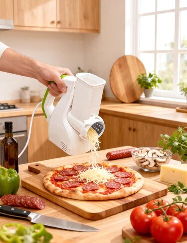 استبدال مخروط التقطيع متوافق مع Presto Salad Shooter 02910 و02980، ملحق تقطيع الجبن والخضروات، طبلة من الفولاذ المقاوم للصدأ مع قاعدة بلاستيكية متينة للبيتزا والسلطات والتاكو in Kuwait