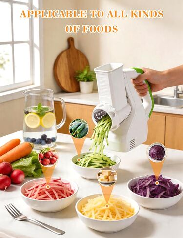 استبدال مخروط التقطيع متوافق مع Presto Salad Shooter 02910 و02980، ملحق تقطيع الجبن والخضروات، طبلة من الفولاذ المقاوم للصدأ مع قاعدة بلاستيكية متينة للبيتزا والسلطات والتاكو in Kuwait