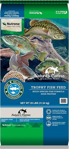 Nutrena Nature's Canvas Trophy Fish Feed, Extruded Pellets, 25 lbs in Kuwait