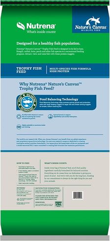 Nutrena Nature's Canvas Trophy Fish Feed, Extruded Pellets, 25 lbs in Kuwait