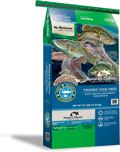 Nutrena Nature's Canvas Trophy Fish Feed, Extruded Pellets, 25 lbs in Kuwait
