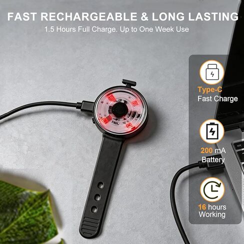 Pro Dog Light IPX7 مقاوم للماء، USB-C قابل لإعادة الشحن 4 ألوان ثابتة/وامضة طوق مضيء للكلاب، مشبك مطور مضاد للسقوط وحزام أضواء طوق الكلب للمشي ليلاً والسباحة والتخييم in Kuwait