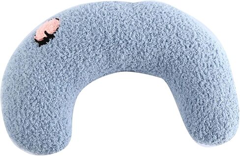 Pet Pillow, U Shaped Support for Dogs and Cats, Soft Fleece EPE Cotton Pillow for Sleeping, Machine Washable Pet Bed (Blue) in Kuwait