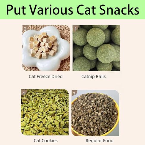 Interactive Cat Toys 2 Pack - Silicone Treat Dispenser with Catnip Ball, Food Puzzle Chew Toys for Indoor Cats in Kuwait