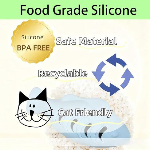 Interactive Cat Toys 2 Pack - Silicone Treat Dispenser with Catnip Ball, Food Puzzle Chew Toys for Indoor Cats in Kuwait