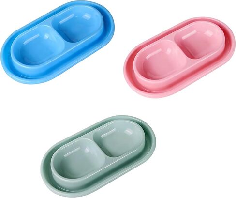 ordinarYone Ants Resistant Double Compartment Cats Feeders Bowl for Pet Food and Water Suitable for Indoor and Outdoor Use in Kuwait