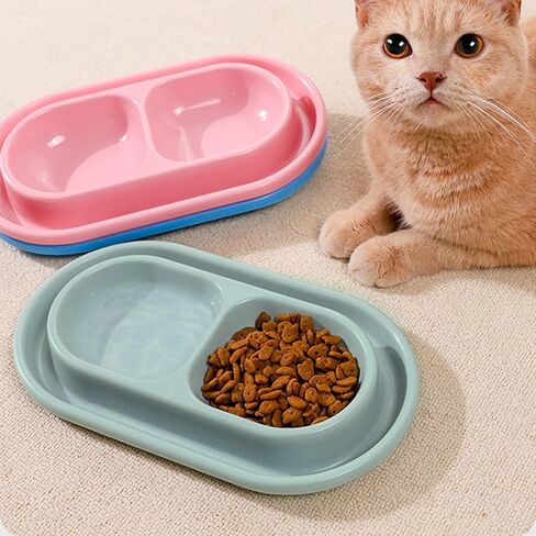 ordinarYone Ants Resistant Double Compartment Cats Feeders Bowl for Pet Food and Water Suitable for Indoor and Outdoor Use in Kuwait