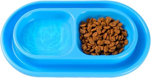 ordinarYone Ants Resistant Double Compartment Cats Feeders Bowl for Pet Food and Water Suitable for Indoor and Outdoor Use in Kuwait