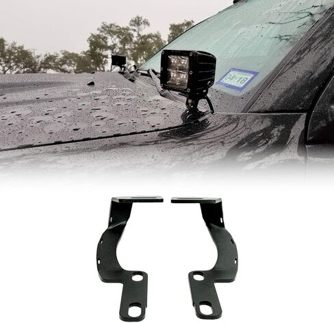 Ditch Light Brackets for 2010-2023 Toyota 4Runner 5th Gen | Hood-Hinge Mounted Brackets for LED Pod Lights | Made in The USA | Rago Fabrication in Kuwait