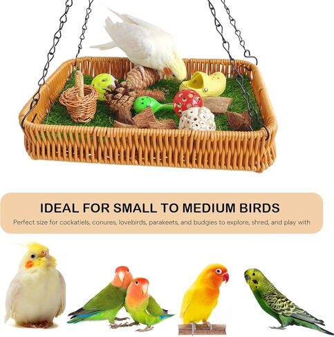 لعبة الطيور الطبيعية العلف الببغاء تمزيق اللعب صندوق كونور مضغ اللعب لكوكاتيل Lovebird الببغاء الببغاء الطيور الصغيرة والمتوسطة in Kuwait