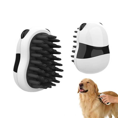 Dog Brush for Long Haired TPR Massage Soft Bristles & 3-Point Brush Head for Bathing Grooming De-Shedding & Detangling Shower Brush for Dogs and Cats in Kuwait