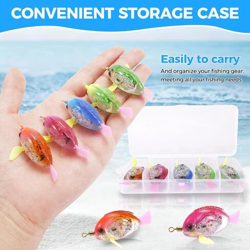 5PCS Lure Set - Freshwater & Saltwater Bionic Fish-Shaped Fishing Light, Deep Drop Underwater Glow Attractor, Built-in White/Red/Green LED Flashing Lights, Water-Activated Glow Bait Light (Fish-Form) in Saudi Arabia