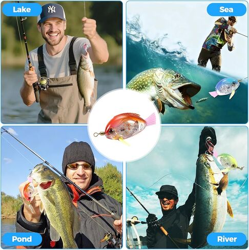 5PCS Lure Set - Freshwater & Saltwater Bionic Fish-Shaped Fishing Light, Deep Drop Underwater Glow Attractor, Built-in White/Red/Green LED Flashing Lights, Water-Activated Glow Bait Light (Fish-Form) in Saudi Arabia