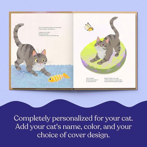 The Life of Your Cat Book - Cat Memorial Gift - Personalized Name Gift for New Cat Owners in Kuwait