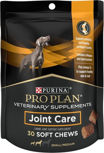 Purina Pro Plan Veterinary Large Breed Dog Joint Care Supplement with Glucosamine, Chondroitin, and Collagen to Support Hip and Joint Health – 60ct Pouch in Kuwait