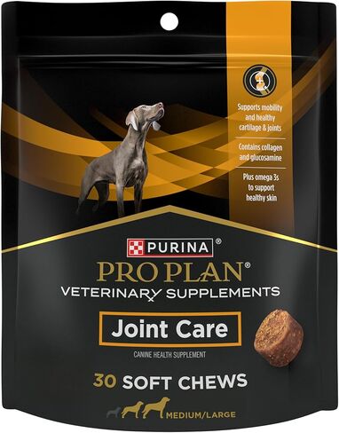 Purina Pro Plan Veterinary Large Breed Dog Joint Care Supplement with Glucosamine, Chondroitin, and Collagen to Support Hip and Joint Health – 60ct Pouch in Kuwait