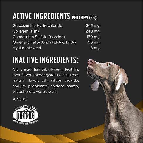 Purina Pro Plan Veterinary Large Breed Dog Joint Care Supplement with Glucosamine, Chondroitin, and Collagen to Support Hip and Joint Health – 60ct Pouch in Kuwait