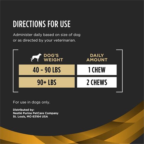 Purina Pro Plan Veterinary Large Breed Dog Joint Care Supplement with Glucosamine, Chondroitin, and Collagen to Support Hip and Joint Health – 60ct Pouch in Kuwait