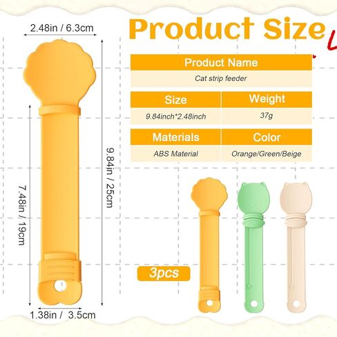 3 قطع ملعقة حلوى للقطط - ملاعق حلوى موزعة للقطط - ملاعق طعام للقطط متعددة الوظائف قابلة لللعق أداة أساسية للطعام الرطب والوجبات الخفيفة السائلة (3 ألوان) in Kuwait
