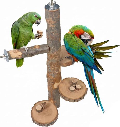 YKD Chinchilla Large Hanging Wooden Rotating Platform - Small Animals Natural Fruit Wood Standing Platform - Squirrel Suger Glider Platform - Bird Perch Platform in Kuwait