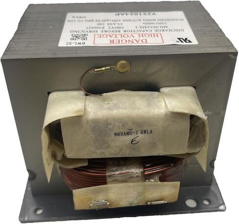 محول الجهد العالي لفرن الميكروويف MD-903AMS-1 120 فولت/60 هرتز فئة 240 متوافق مع قطع غيار فرن الميكروويف ويربول/هاميلتون بيتش/كينمور/GE/LG in Kuwait