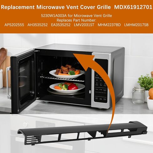 غطاء فتحة تهوية علوية بديلة للميكروويف MDX61912701 لجهاز LG AP5202555,2119394, AH3535252,EA3535252,LMV2031ST,LMH2016ST,LMHM2237BD,LMHM2017SB in Kuwait