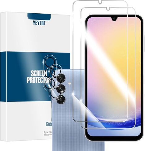 واقي شاشة Galaxy A50/A30/A20 من YEYEBF، [عبوتان] واقي شاشة من الزجاج المقوى عالي الدقة [صلابة 9H][خالٍ من الفقاعات] [زجاج واقي الشاشة ثلاثي الأبعاد] لهاتف Samsung Galaxy A50/A30/A20 in Kuwait