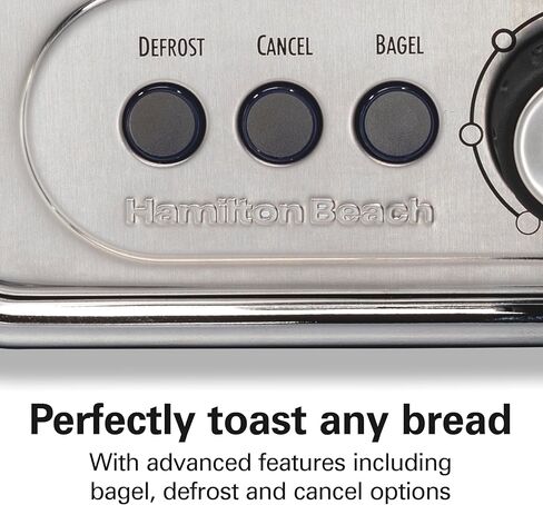 Hamilton Beach 22785G Modern 2 Slice Toaster, Chrome, with Extra-Wide Slots R22785 (Renewed) in Kuwait
