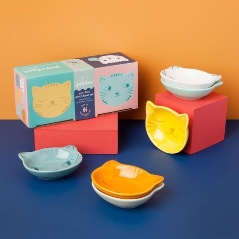 Set of 6 Purrfect Cat Pinch Bowls L46003 in Kuwait