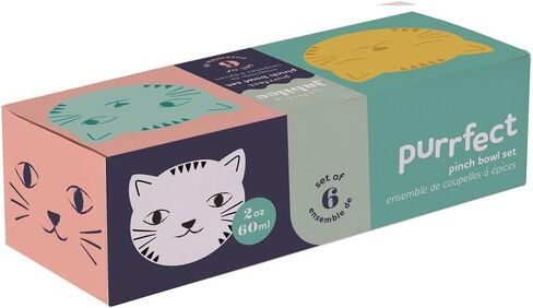 Set of 6 Purrfect Cat Pinch Bowls L46003 in Kuwait
