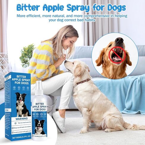 Bitter Apple Spray for Dogs – Alcohol-Free No Chew & Dog Deterrent Spray to Stop Chewing and Licking, Protect Furniture, Shoes, Plants & Household Items in Kuwait