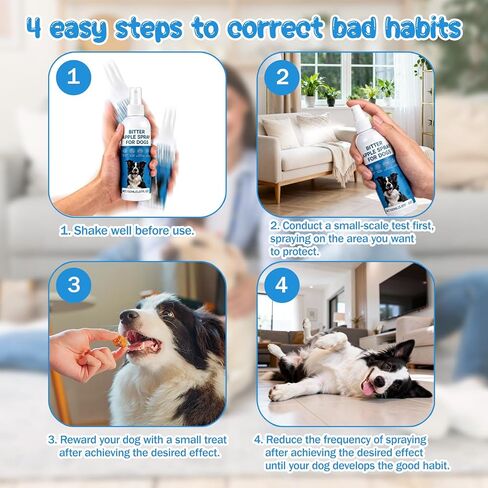 Bitter Apple Spray for Dogs – Alcohol-Free No Chew & Dog Deterrent Spray to Stop Chewing and Licking, Protect Furniture, Shoes, Plants & Household Items in Kuwait