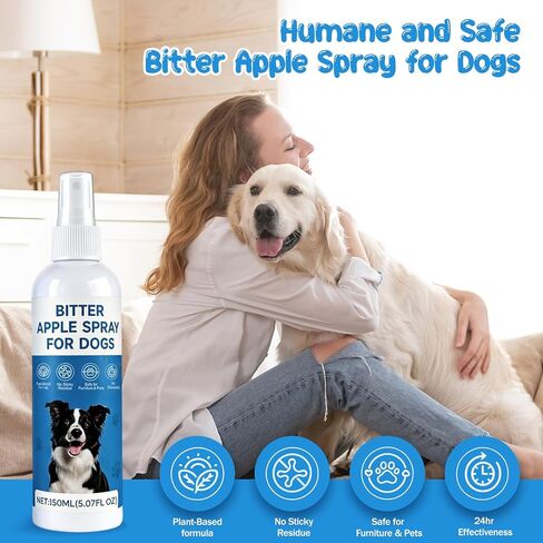 Bitter Apple Spray for Dogs – Alcohol-Free No Chew & Dog Deterrent Spray to Stop Chewing and Licking, Protect Furniture, Shoes, Plants & Household Items in Kuwait