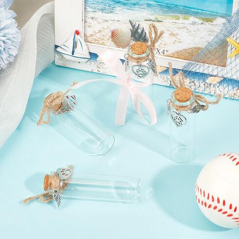 4pcs Pet Hair Keepsake Bottle Dog Cat Clear Hair Memorial Mini Glass Vial with Angel Wings Pet Fur Locket Bottle with Heart Paw Ornaments for Pet Loss Sympathy Gift Pet Ashes Hair Storage in Kuwait