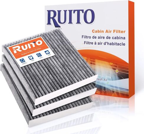 RUITO Premium Cabin Air Filter includes Activated Carbon, Replace RT182 CF11182, CP182, BE-182, Civic, Clarity, CR-V, CR-Z, Fit, HR-V, Insight, Odyssey, RDX, TLX in Saudi Arabia